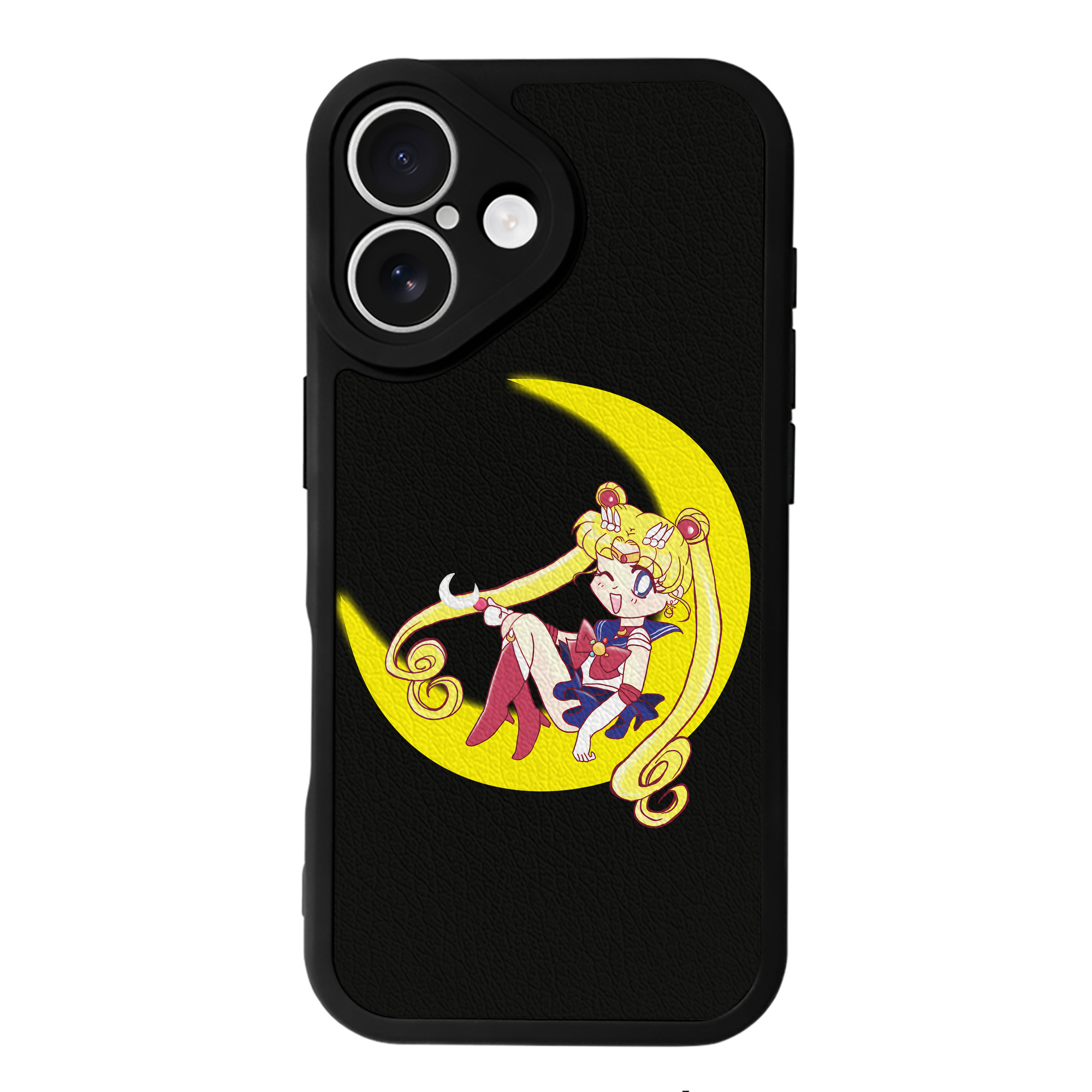 （画像用） 美少女戦士セーラームーン 月野 うさぎ つきの うさぎ Sailor Moon Tsukino Usagi 【iPhone 16シリーズ対応】シリコンスマホケース（レザー調） 材質：シリコン